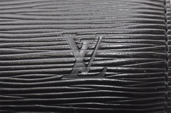 Authentic Louis Vuitton Epi Soufflot Black Hand Bag M52222 LV 6525K