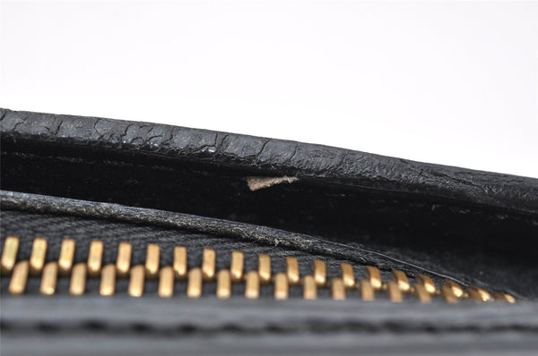 Authentic Louis Vuitton Epi Soufflot Black Hand Bag M52222 LV 6525K