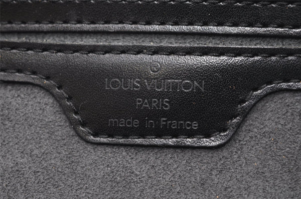 Authentic Louis Vuitton Epi Soufflot Black Hand Bag M52222 LV 6525K