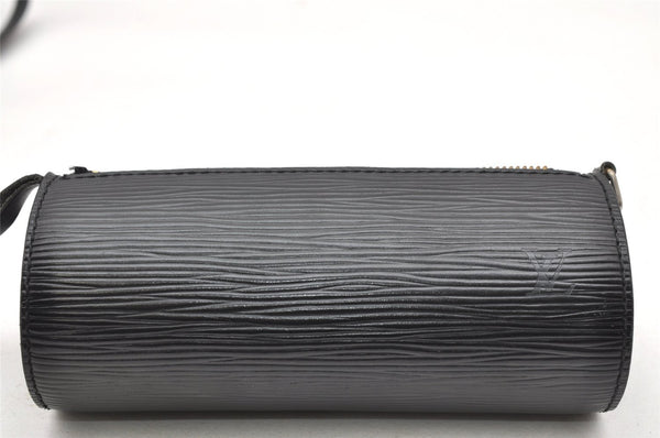 Authentic Louis Vuitton Epi Soufflot Black Hand Bag M52222 LV 6525K