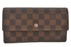 Authentic Louis Vuitton Damier Portefeuille International Wallet N61217 LV 6526K