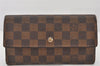 Authentic Louis Vuitton Damier Portefeuille International Wallet N61217 LV 6526K