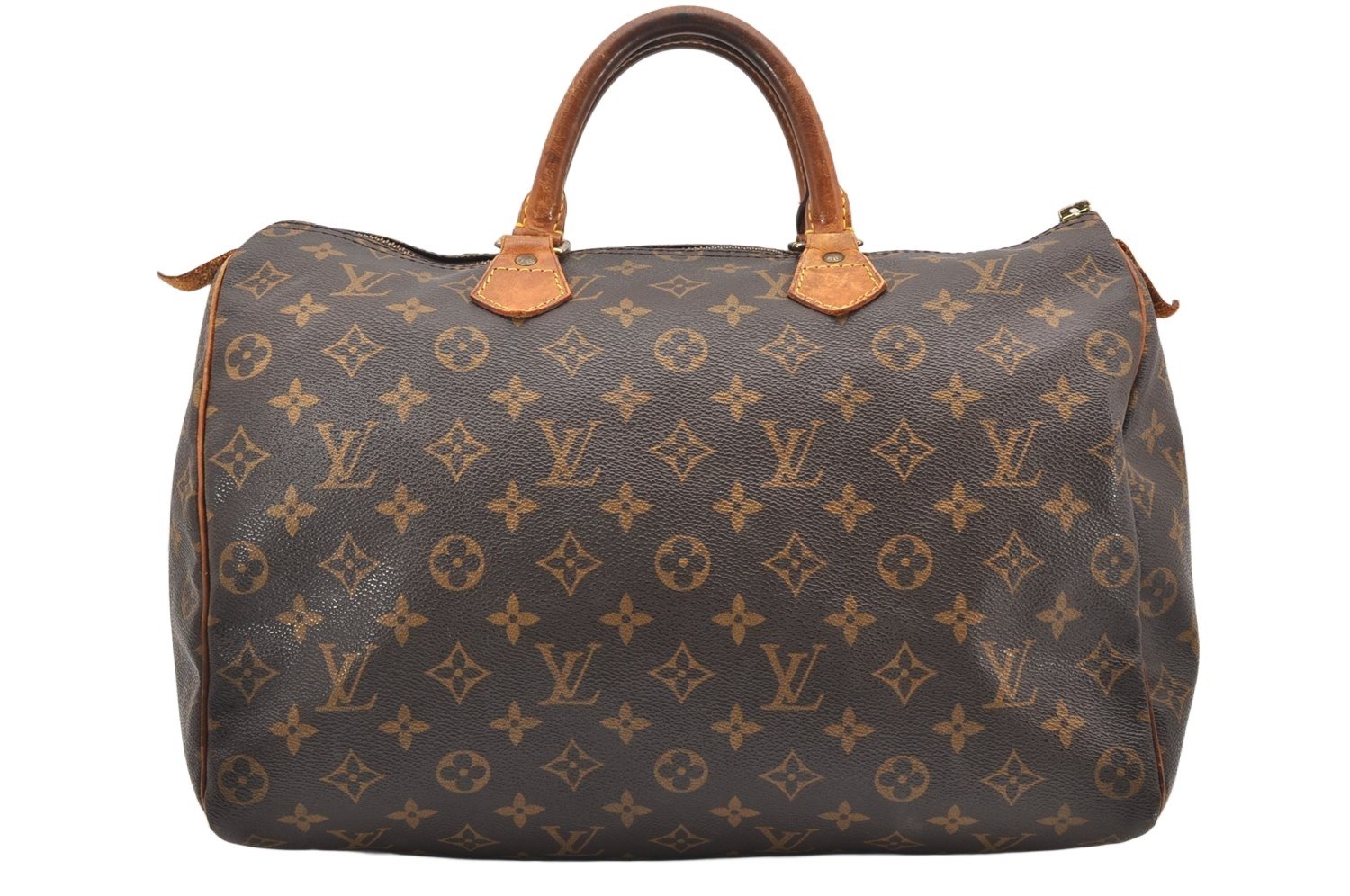 Authentic Louis Vuitton Monogram Speedy 35 Hand Boston Bag M41524 LV Junk 6527K