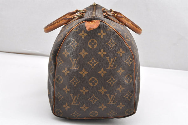 Authentic Louis Vuitton Monogram Speedy 35 Hand Boston Bag M41524 LV Junk 6527K