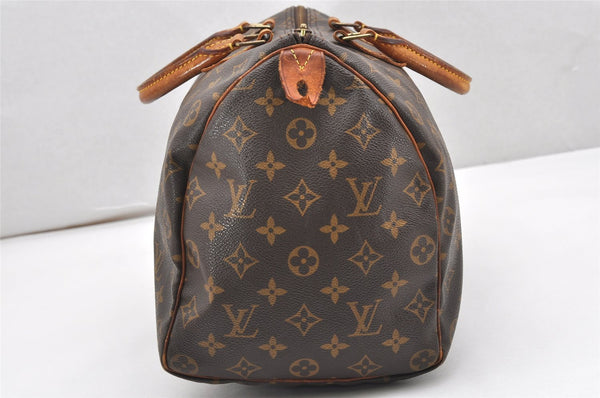 Authentic Louis Vuitton Monogram Speedy 35 Hand Boston Bag M41524 LV Junk 6527K