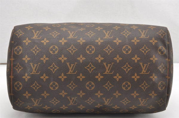 Authentic Louis Vuitton Monogram Speedy 35 Hand Boston Bag M41524 LV Junk 6527K