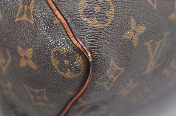 Authentic Louis Vuitton Monogram Speedy 35 Hand Boston Bag M41524 LV Junk 6527K