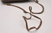 Authentic GUCCI Web Sherry Line Shoulder Cross Bag GG PVC Leather Brown 6528I