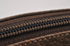 Authentic GUCCI Web Sherry Line Shoulder Cross Bag GG PVC Leather Brown 6528I