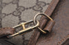 Authentic GUCCI Web Sherry Line Shoulder Cross Bag GG PVC Leather Brown 6528I