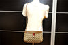 Authentic GUCCI Web Sherry Line Shoulder Cross Bag GG PVC Leather Brown 6528I
