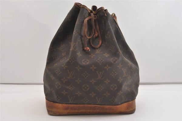 Authentic Louis Vuitton Monogram Noe Shoulder Drawstring Bag M42224 LV 6528J