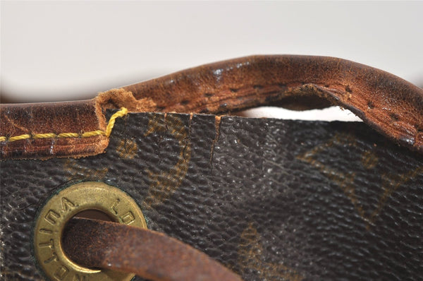 Authentic Louis Vuitton Monogram Noe Shoulder Drawstring Bag M42224 LV 6528J