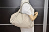 Authentic GUCCI Guccissima Abbey Shoulder Tote Bag GG Leather 130736 White 6528K