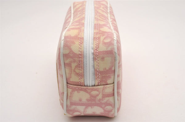 Authentic Christian Dior Trotter No.1 Pouch Purse PVC Enamel Pink Junk 6529I
