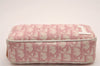 Authentic Christian Dior Trotter No.1 Pouch Purse PVC Enamel Pink Junk 6529I