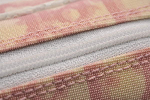 Authentic Christian Dior Trotter No.1 Pouch Purse PVC Enamel Pink Junk 6529I