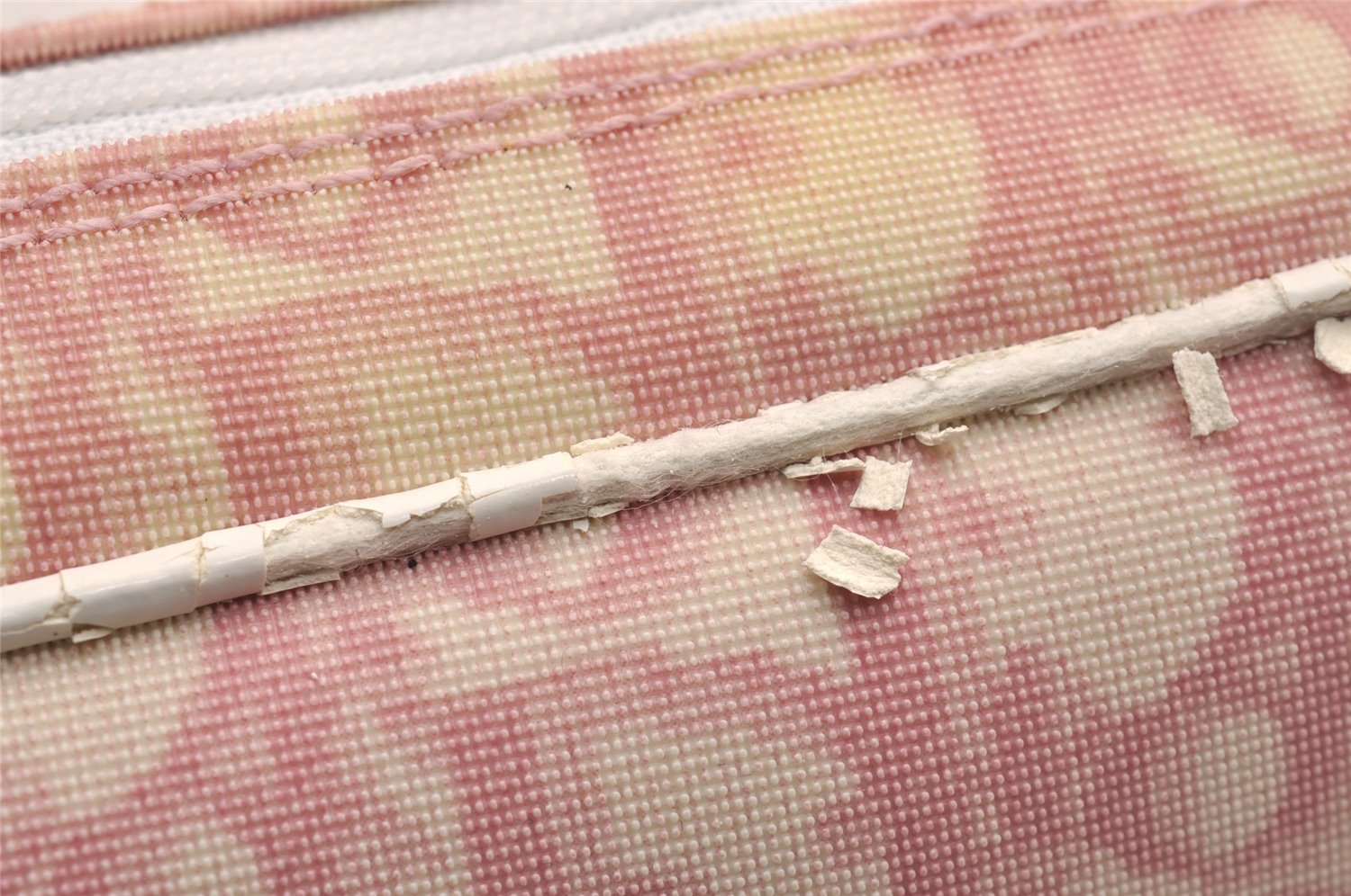 Authentic Christian Dior Trotter No.1 Pouch Purse PVC Enamel Pink Junk 6529I