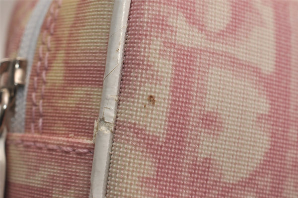 Authentic Christian Dior Trotter No.1 Pouch Purse PVC Enamel Pink Junk 6529I