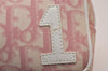 Authentic Christian Dior Trotter No.1 Pouch Purse PVC Enamel Pink Junk 6529I