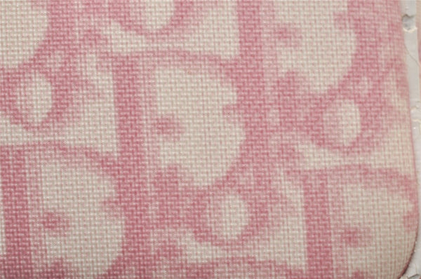 Authentic Christian Dior Trotter No.1 Pouch Purse PVC Enamel Pink Junk 6529I