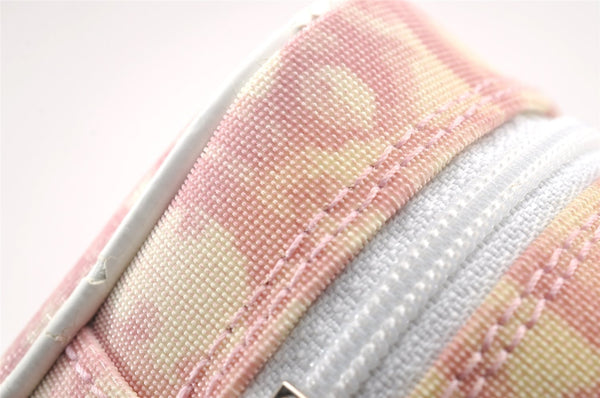 Authentic Christian Dior Trotter No.1 Pouch Purse PVC Enamel Pink Junk 6529I