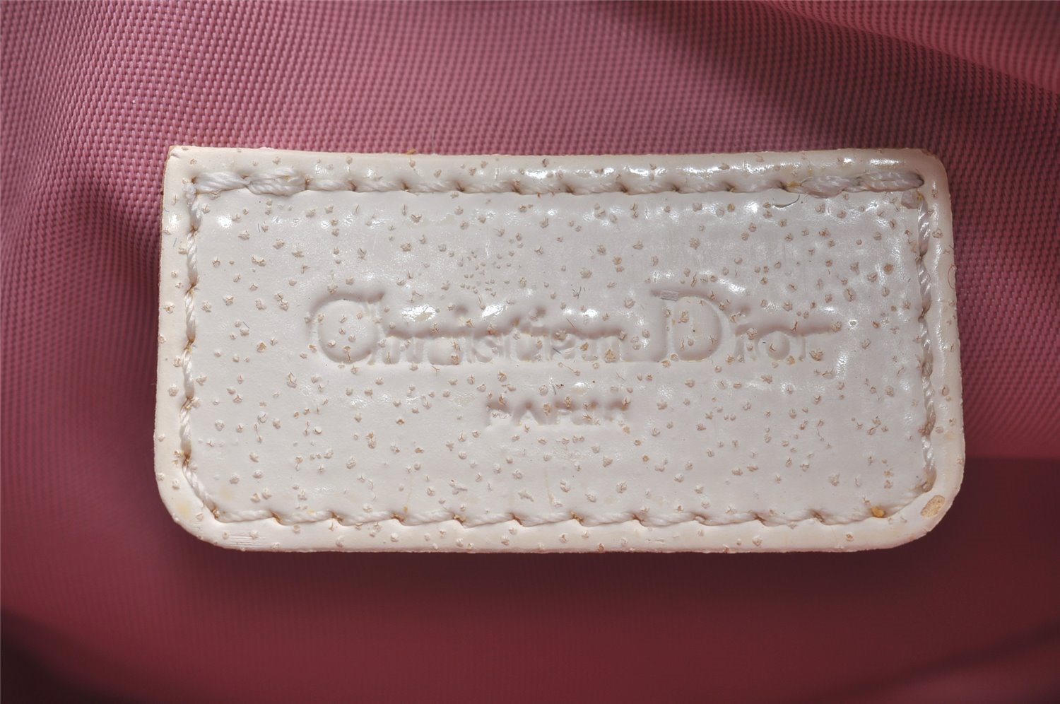 Authentic Christian Dior Trotter No.1 Pouch Purse PVC Enamel Pink Junk 6529I
