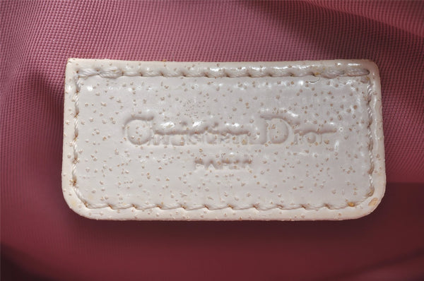 Authentic Christian Dior Trotter No.1 Pouch Purse PVC Enamel Pink Junk 6529I