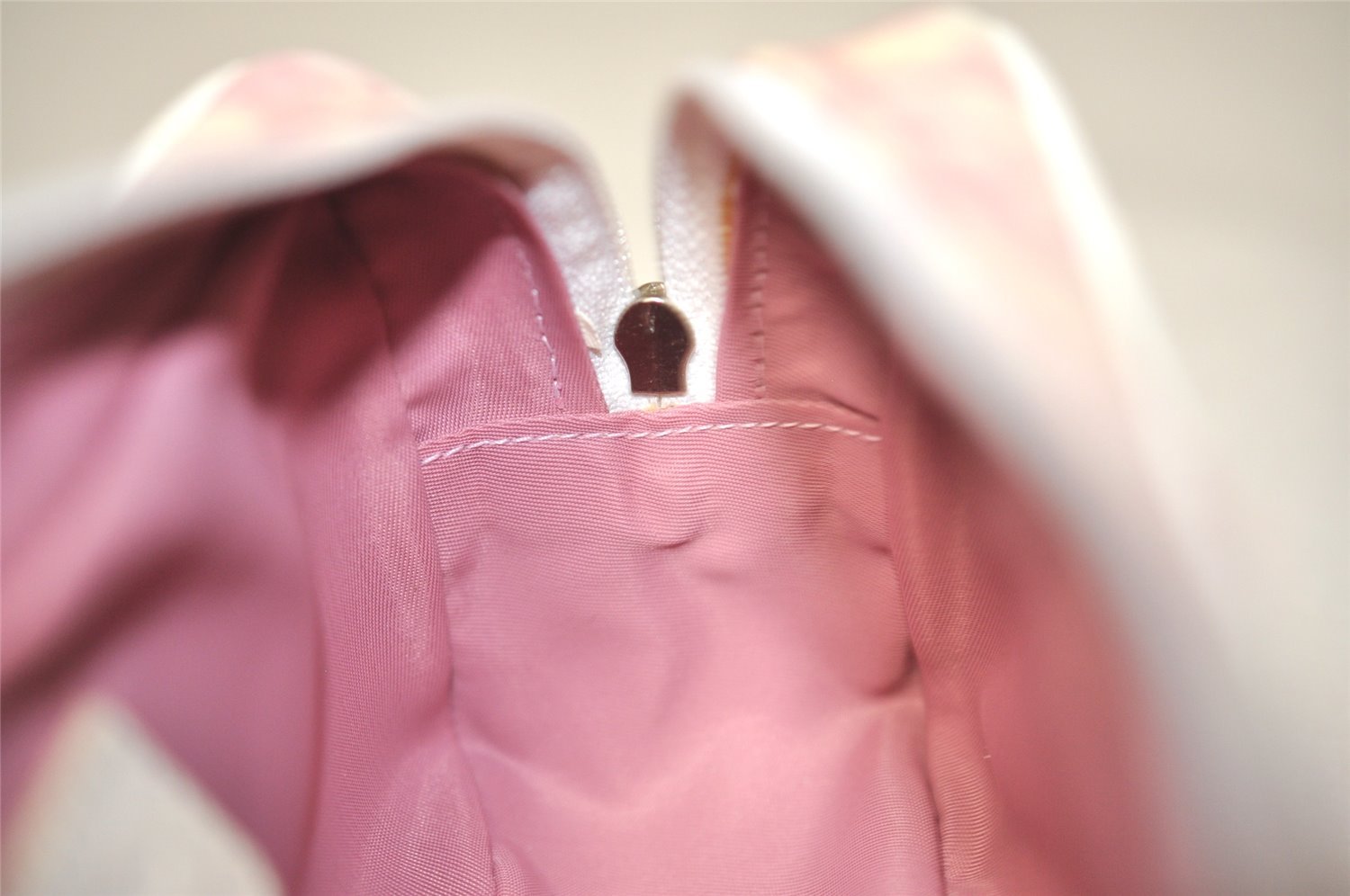 Authentic Christian Dior Trotter No.1 Pouch Purse PVC Enamel Pink Junk 6529I