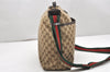 Auth GUCCI Web Sherry Line Shoulder Bag GG Canvas Leather 189751 Brown 6529K