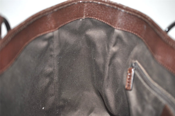 Authentic GUCCI Vintage Shoulder Tote Bag GG Canvas Leather 113019 Brown 6530I