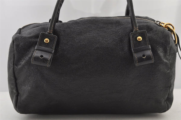 Authentic Chloe Vintage Eclipse Hand Boston Bag Purse Leather Black Junk 6533J