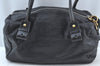 Authentic Chloe Vintage Eclipse Hand Boston Bag Purse Leather Black Junk 6533J