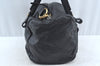 Authentic Chloe Vintage Eclipse Hand Boston Bag Purse Leather Black Junk 6533J