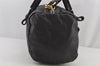 Authentic Chloe Vintage Eclipse Hand Boston Bag Purse Leather Black Junk 6533J