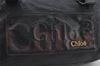 Authentic Chloe Vintage Eclipse Hand Boston Bag Purse Leather Black Junk 6533J