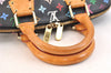 Auth Louis Vuitton Monogram Multicolor Alma PM Black Hand Bag M92646 LV 6533K