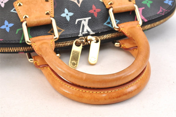Auth Louis Vuitton Monogram Multicolor Alma PM Black Hand Bag M92646 LV 6533K
