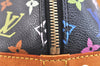 Auth Louis Vuitton Monogram Multicolor Alma PM Black Hand Bag M92646 LV 6533K