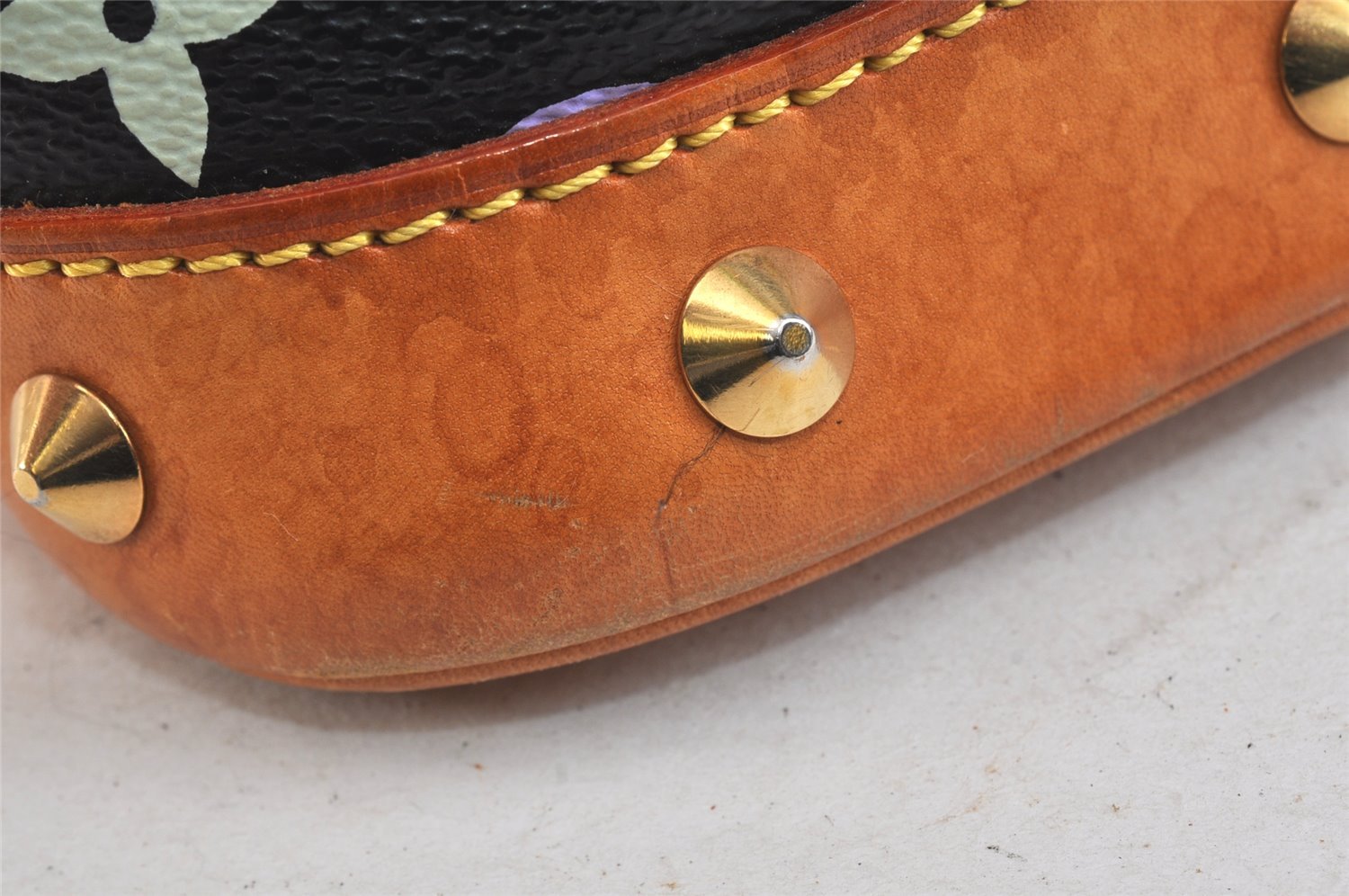 Auth Louis Vuitton Monogram Multicolor Alma PM Black Hand Bag M92646 LV 6533K