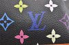 Auth Louis Vuitton Monogram Multicolor Alma PM Black Hand Bag M92646 LV 6533K