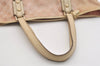 Authentic GUCCI Vintage Sherry Line Tote Bag GG Canvas Leather 139260 Pink 6534J