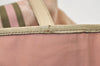 Authentic GUCCI Vintage Sherry Line Tote Bag GG Canvas Leather 139260 Pink 6534J