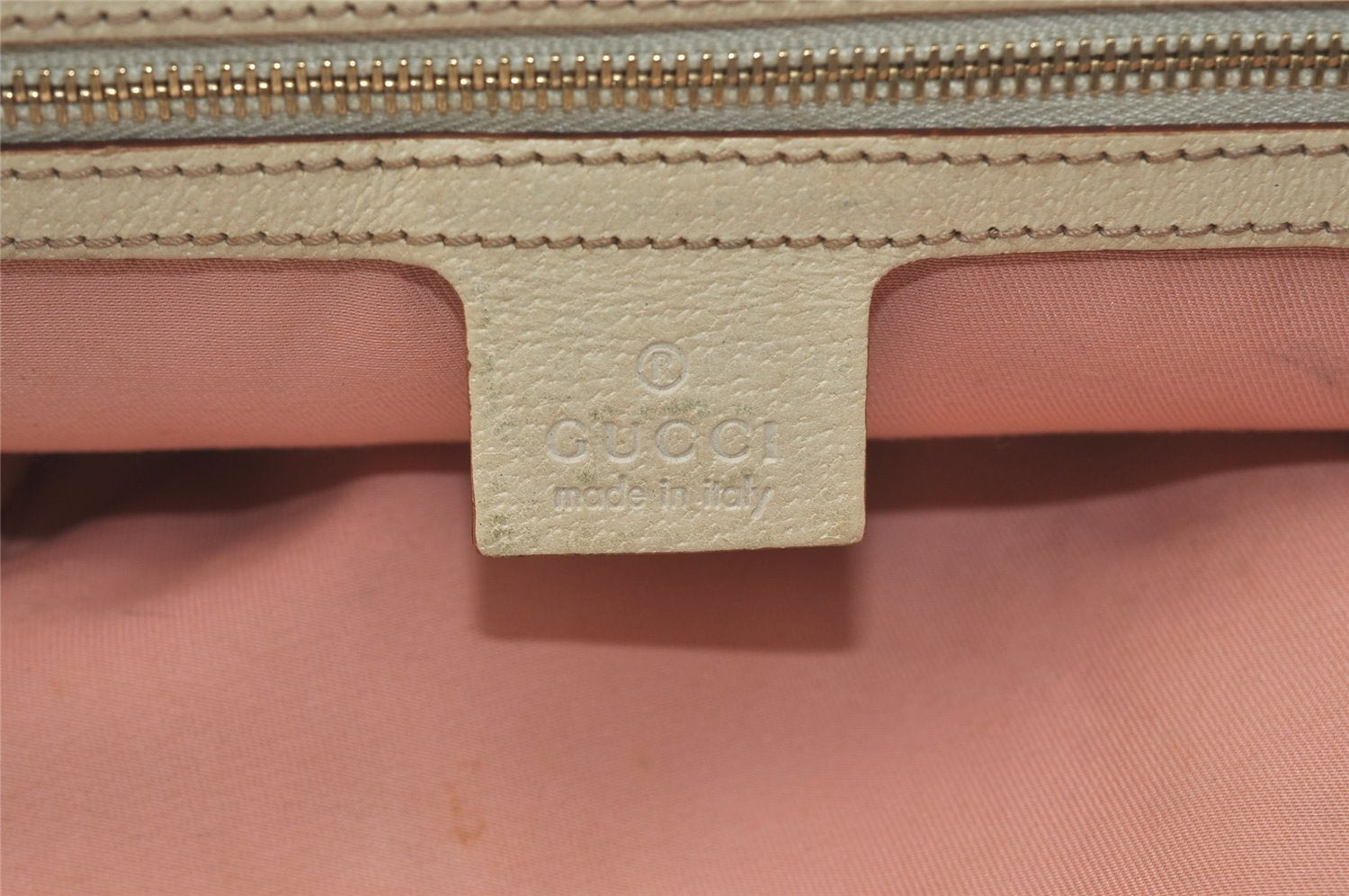 Authentic GUCCI Vintage Sherry Line Tote Bag GG Canvas Leather 139260 Pink 6534J