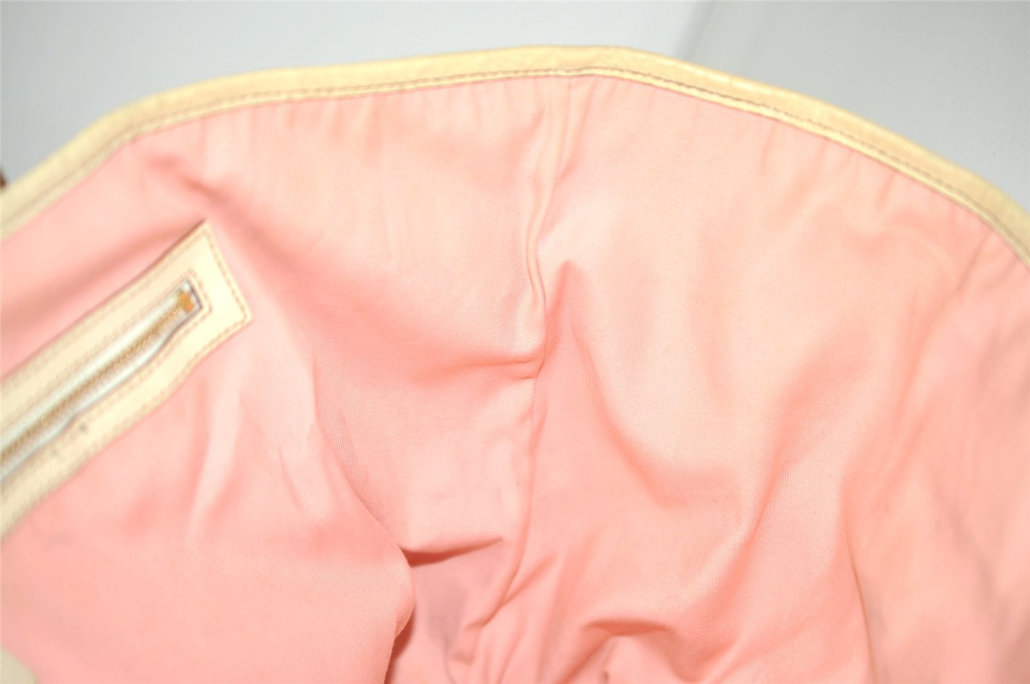 Authentic GUCCI Vintage Sherry Line Tote Bag GG Canvas Leather 139260 Pink 6534J