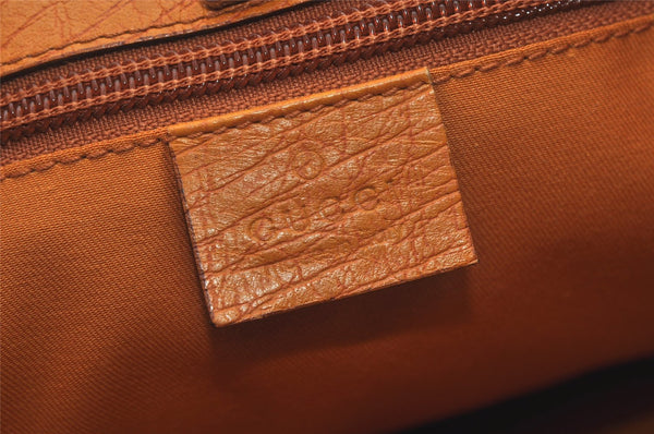 Authentic GUCCI Vintage Shoulder Tote Bag GG PVC Leather 114595 Brown 6535I