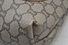 Authentic GUCCI Web Sherry Line GG Plus Tote Bag PVC Leather Brown 6535J