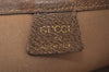 Authentic GUCCI Web Sherry Line GG Plus Tote Bag PVC Leather Brown 6535J