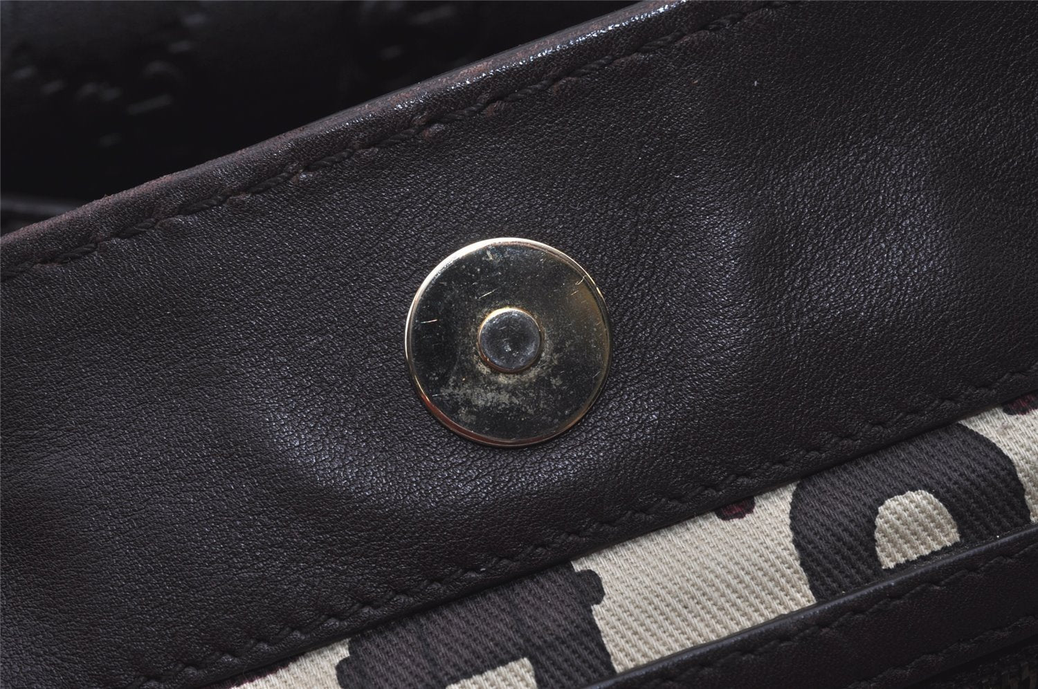 Authentic GUCCI Heart Crest Guccissima Tote Bag GG Leather 207291 Brown 6536I