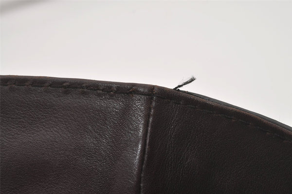 Authentic GUCCI Heart Crest Guccissima Tote Bag GG Leather 207291 Brown 6536I